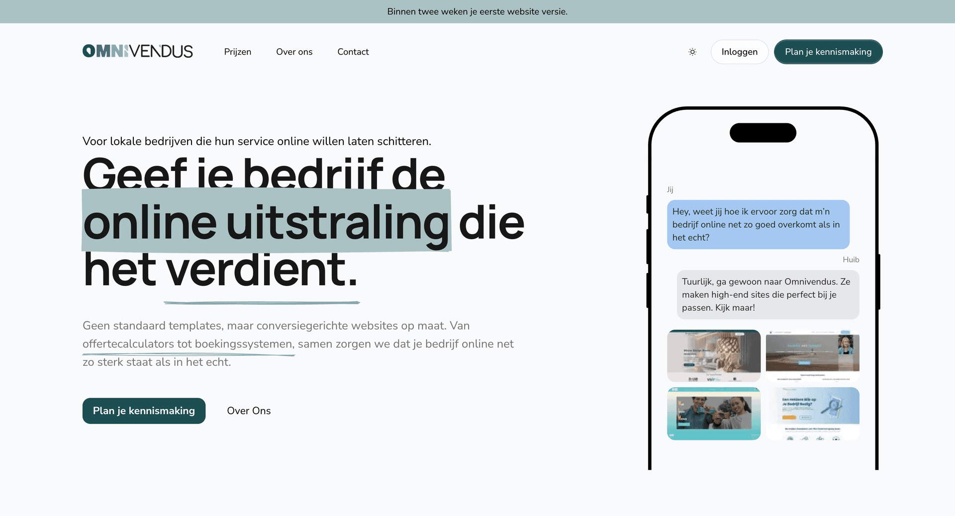 OmniVendus Landing Page — Frontend development + deployment