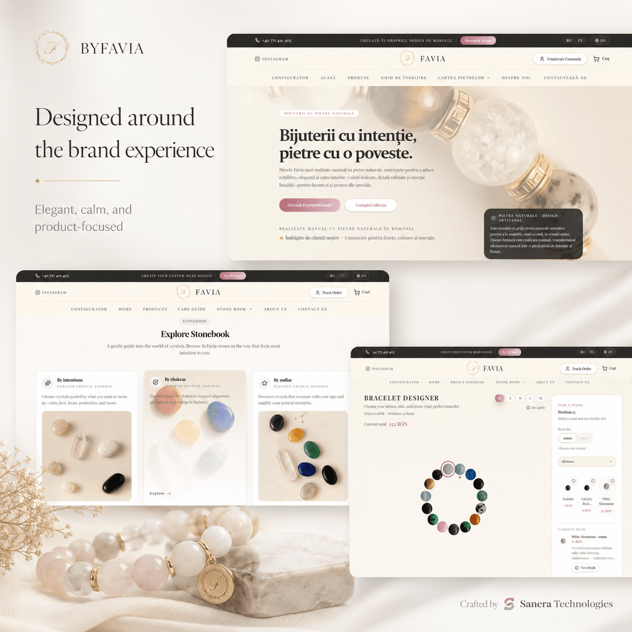 ByFavia brand-focused storefront design